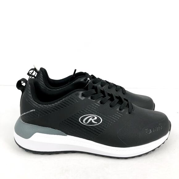 RAWLINGS League Turf Baseball Cleats Mens 6.5D Womens 8 Black Lightweight NWOB - Picture 3 of 13